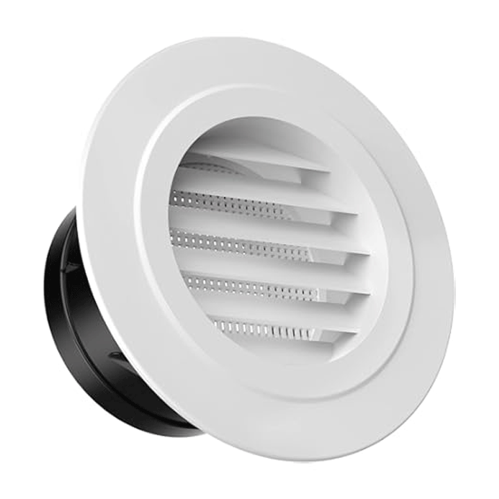 VENTILATION GRILL PP 75MM ROUND WHITE