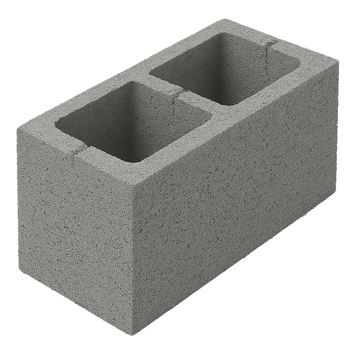 BLOCKS TYPE B 20X20X40 GREY