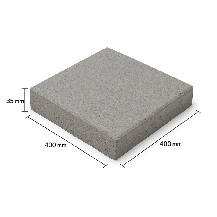 PAVING SLAB 400X400X35MM GREY