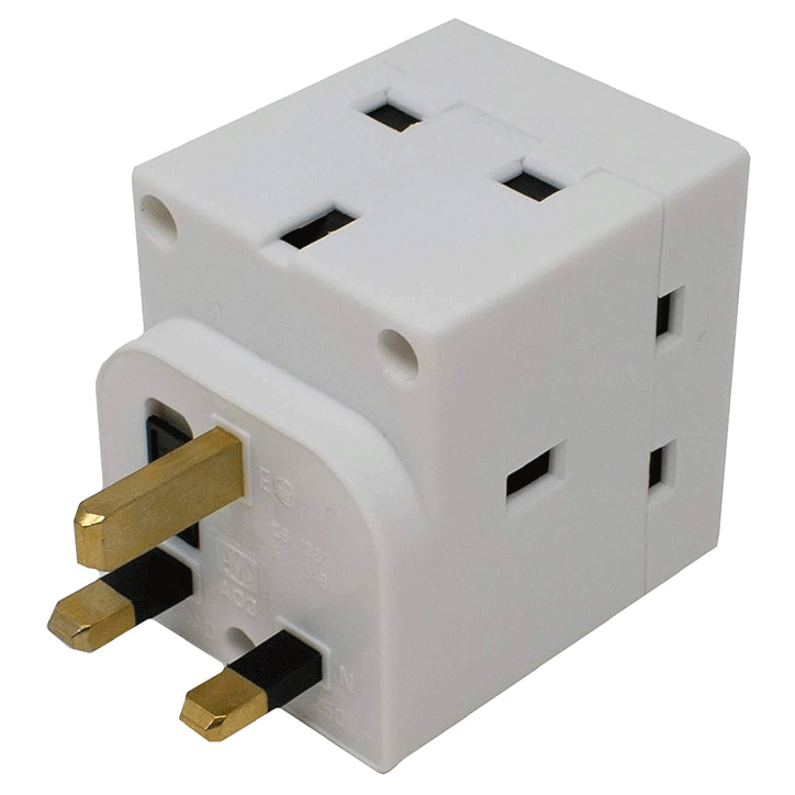 ADAPTOR 13A 3WAY FUSE P7813F