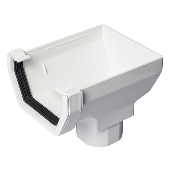 DOWNPIPE ELBOW INTENRAL PLASTIC WHITE*