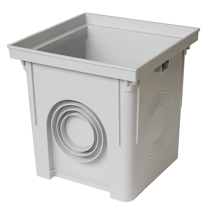 DRAIN WELL BOX 250X250MM GREY