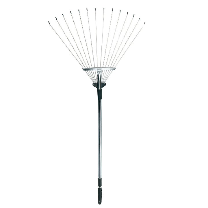 TELESCOPIC ADJUSTABLE LAWN RAKE 66-162CM 15TEETH