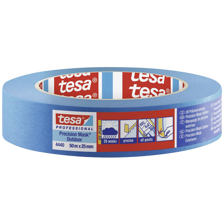 MASKING TAPE UV 25MMX50M BLUE