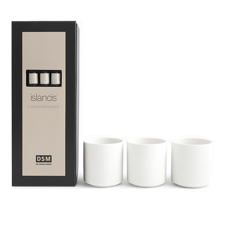 TEALIGHTHOLDER D6.5 SLENDER WHITE 3PCS