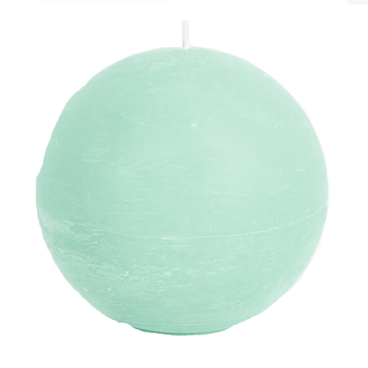 GREEN RUSTIC BALL CANDLE D12CM