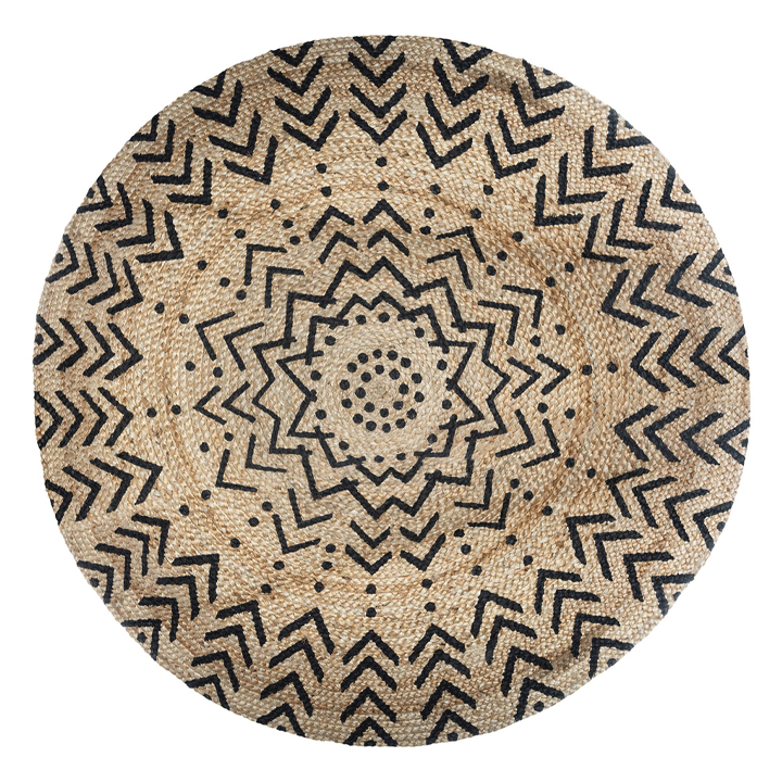 CARPET ROUND PRINT LIVING D120