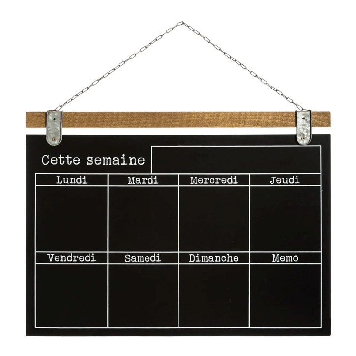 CHALK WEEK BOARD 69X50