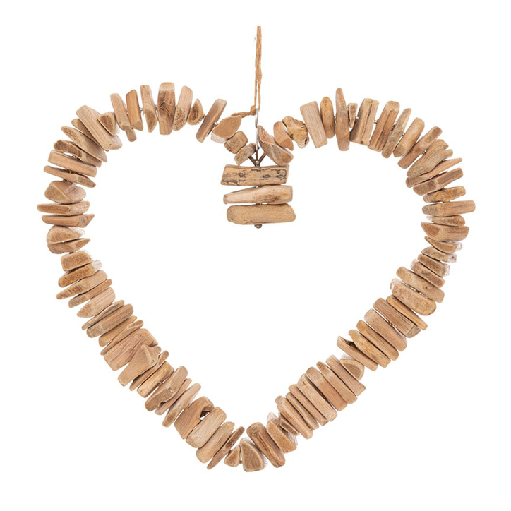 WOOD HEART WALL DECO AGNES H35