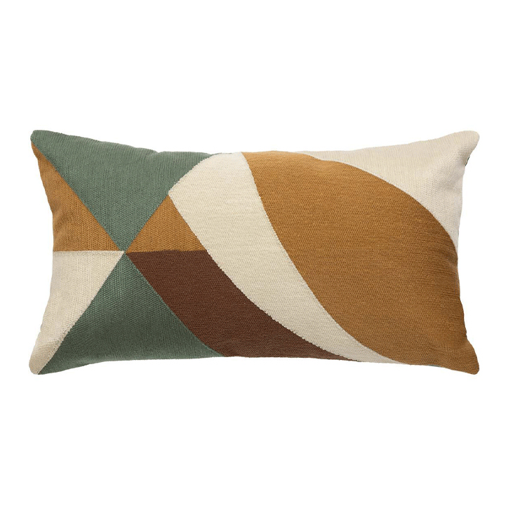 CUSH EMBROD HARY GREEN 30X50