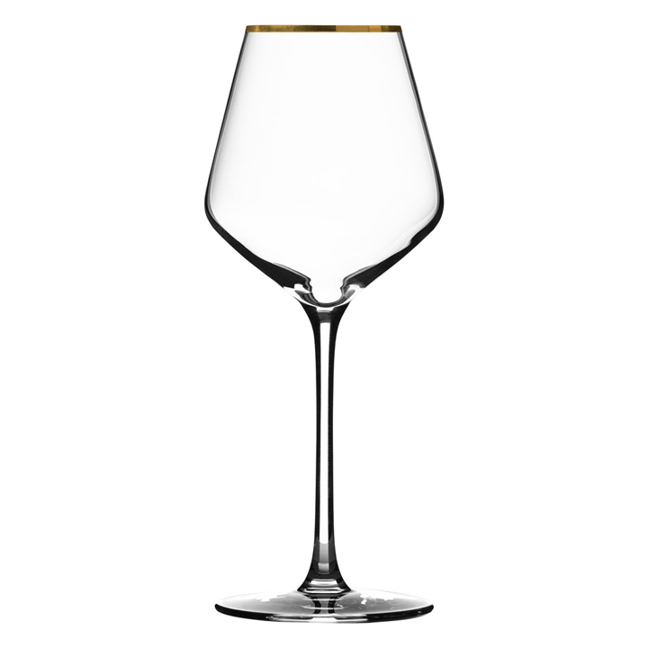 WINE GLASS CRI X6 MILLA GOLD 38CL