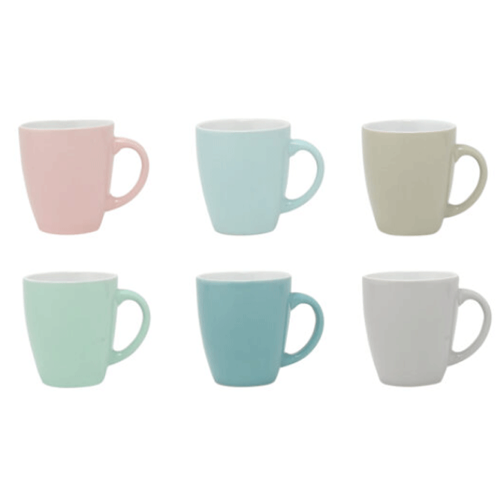 MUG 296ML 6ASS CLR CE D7,5X10CM 280G BC