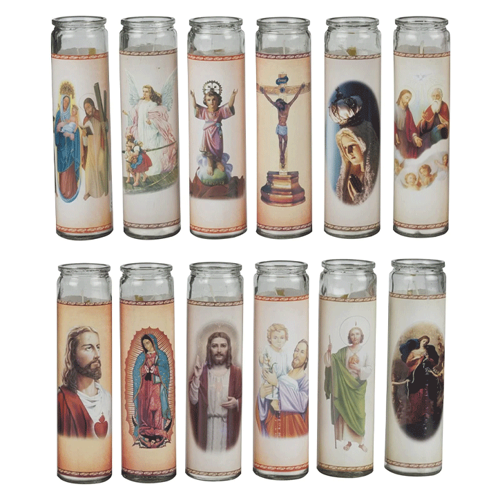 CANDLE RELIGIOUS 5.6X20CM