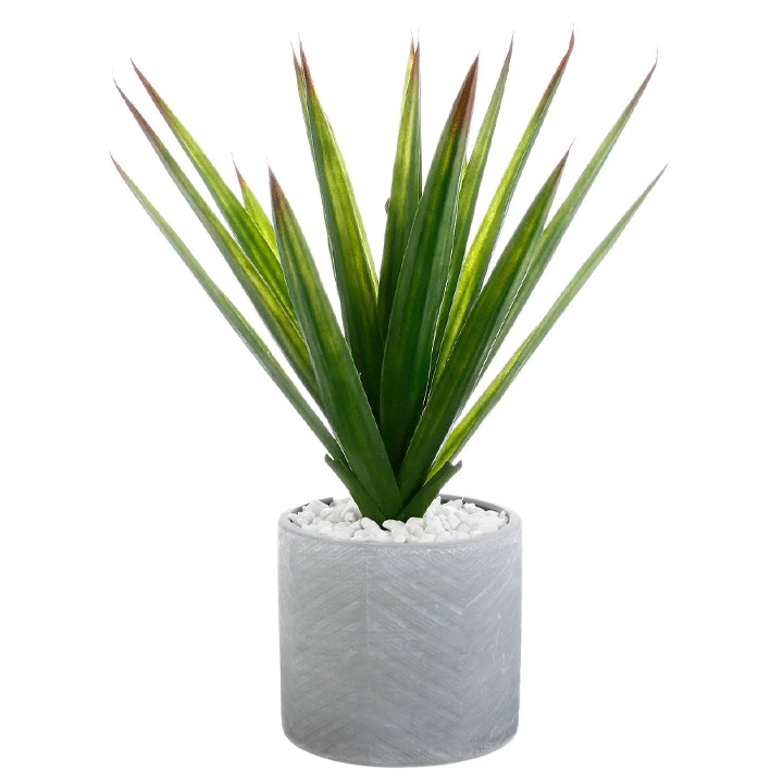 ARTIF ALOE VERA CERAMIC POTH48