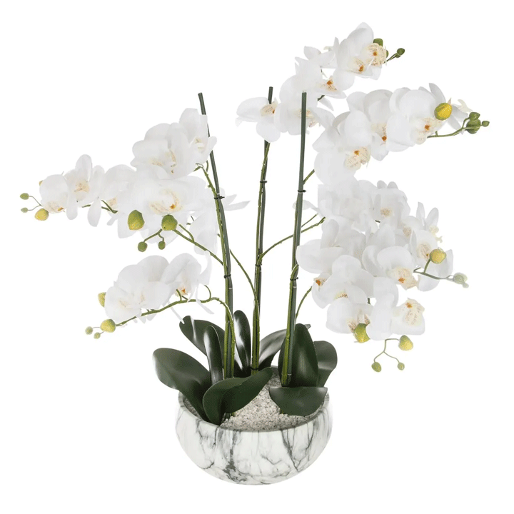 ORCHID MARBLE CEMENT POT H65