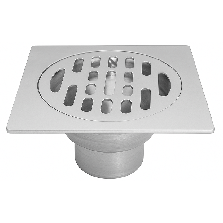 MOONLER FLOOR DRAIN 100X100MM 50MM OUTLET 2" INOX