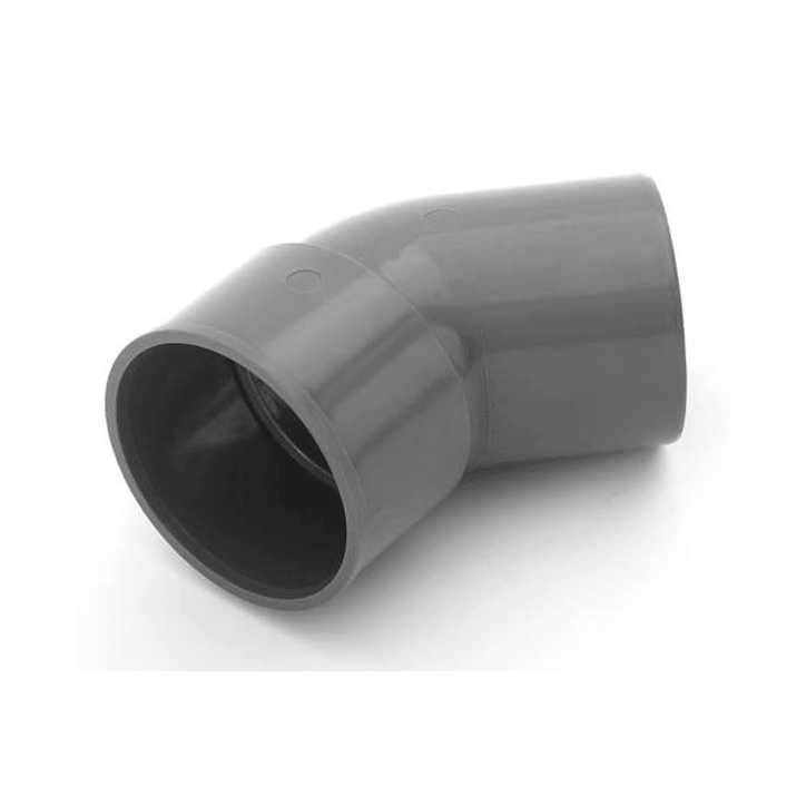 BEND UPVC MALE/FEMALE 110MM 45 DRAINAGE