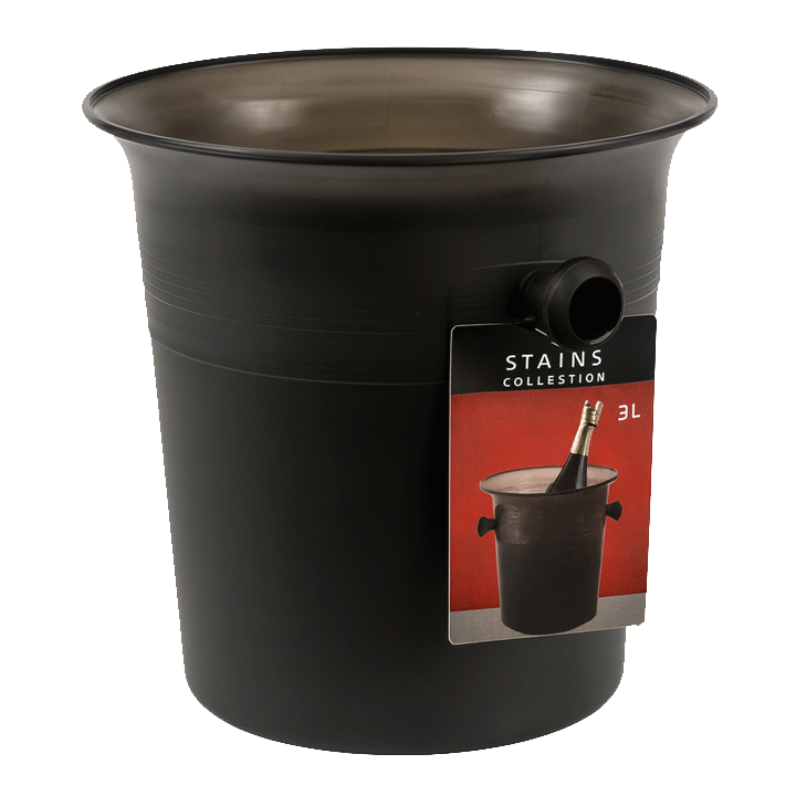 ICE BUCKET PLASTIC BLACK 3LTR