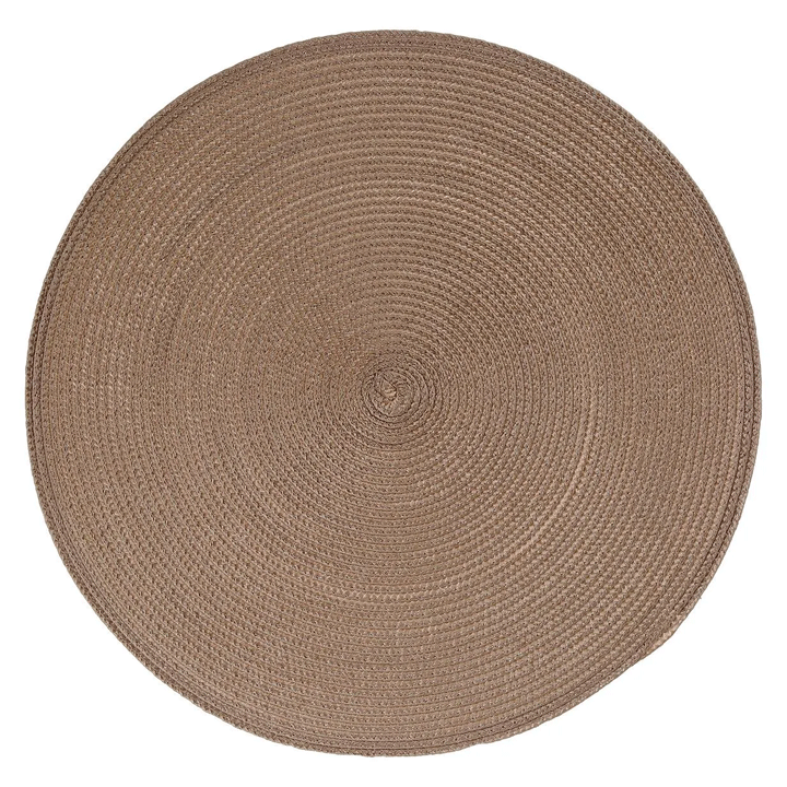 PLACEMAT BRAID ROUND TAUPE
