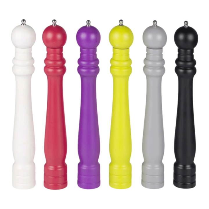 SALT & PEPPER MILL WD 6X42CM 6ASS CERAMIC GRINDER HT