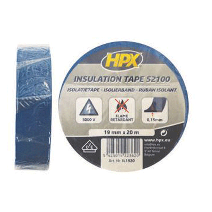 HPX INSULATING TAPE BLUE 19MMX20M