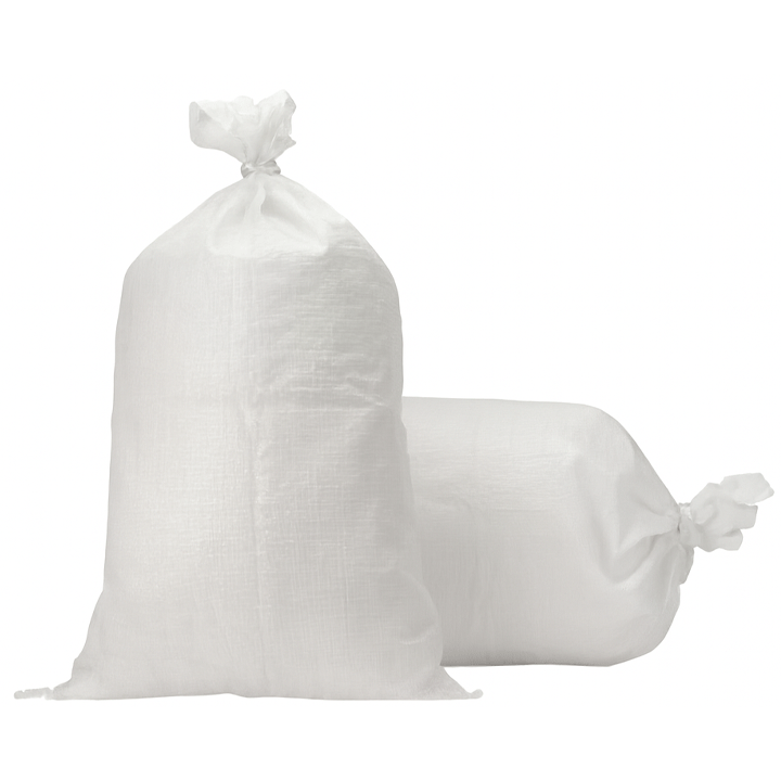 WHITE RUBBLE BAGS 55X100
