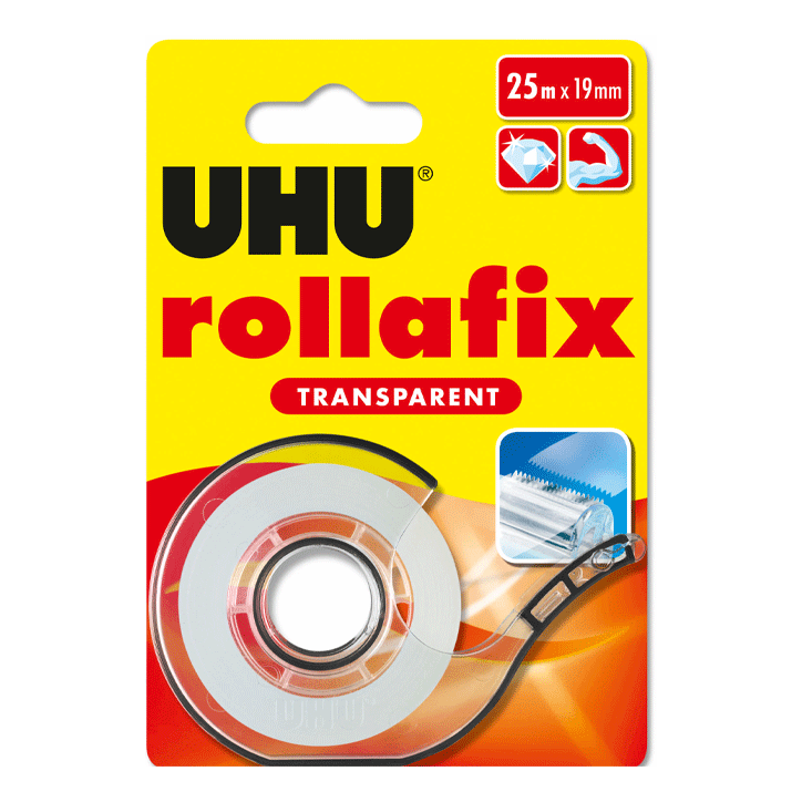 UHU ROLLAFIX TRANS.25MX19MM + DISP. BL