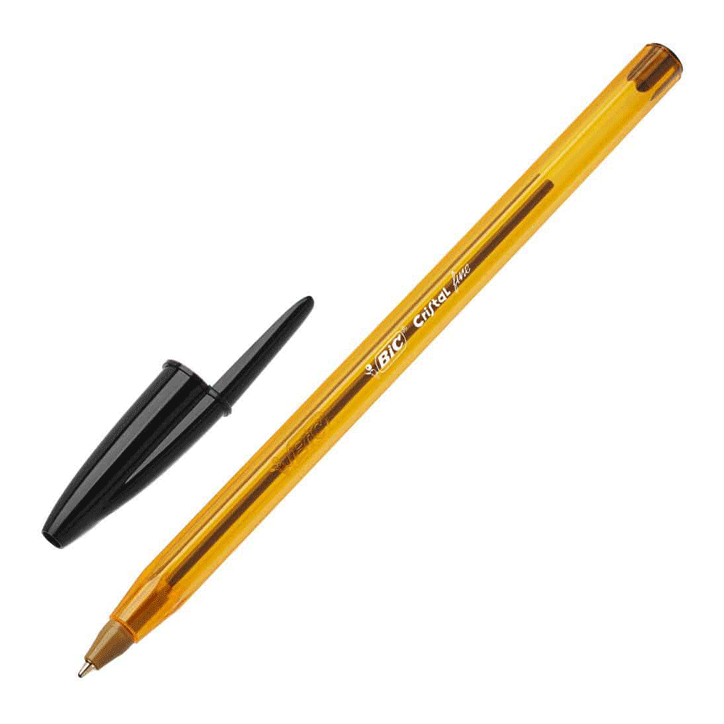 PEN FINE BLACK CRISTAL BALL PEN 0.8MM