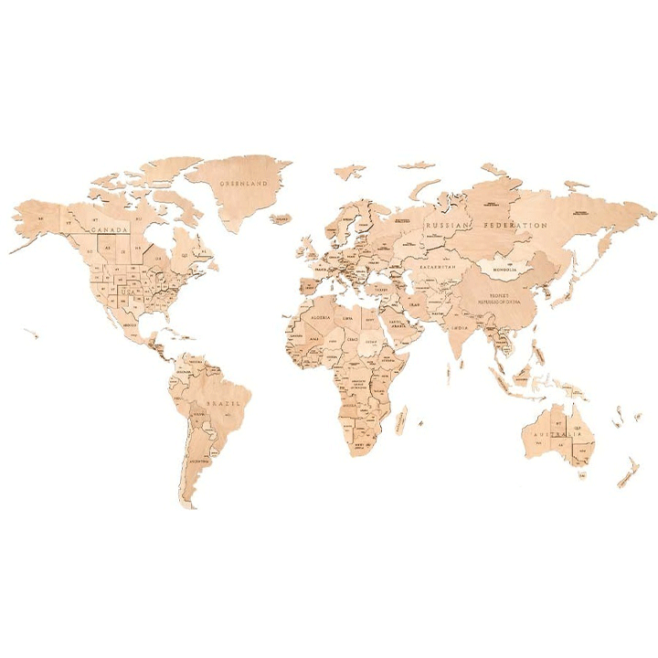 CONSTRUCTION KIT OF MODEL"WORLD MAP LARGE" UNTOUCHED WORLD