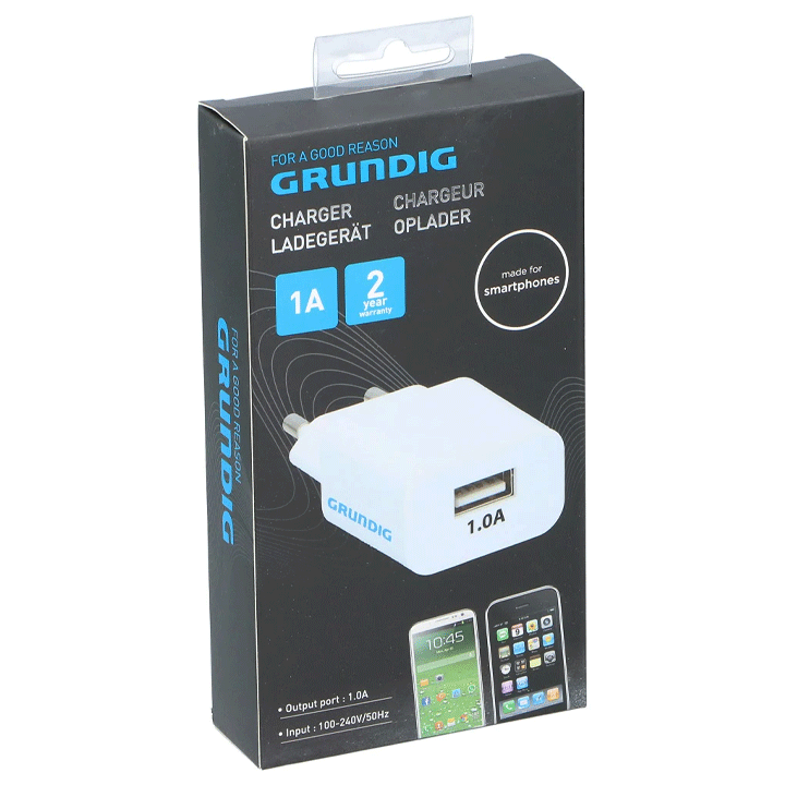 CHARGER 1X1A ABS GRUNDIG WHITE CBW