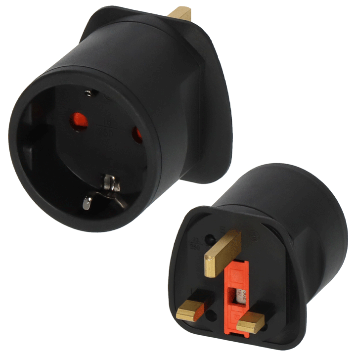 TRAVEL ADAPTER EARTHED/GB 13A/250V