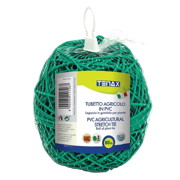 STRETCH TIE TUBE 250GR 40M 3MM GREEN