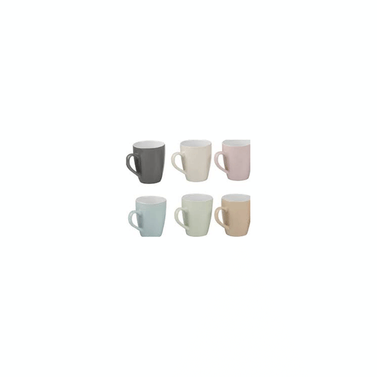 MUG 296ML 6ASS CLR CE D7,5X10CM 280G BC