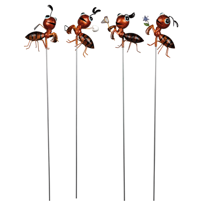 GARDEN STAKE 4AS ANT LT GARDEN 13X8.5X91CM