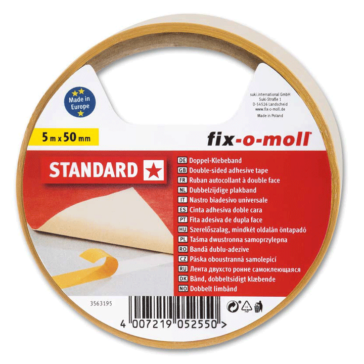 DOUBLE-SIDED CARP. TAPE 5M 50MM