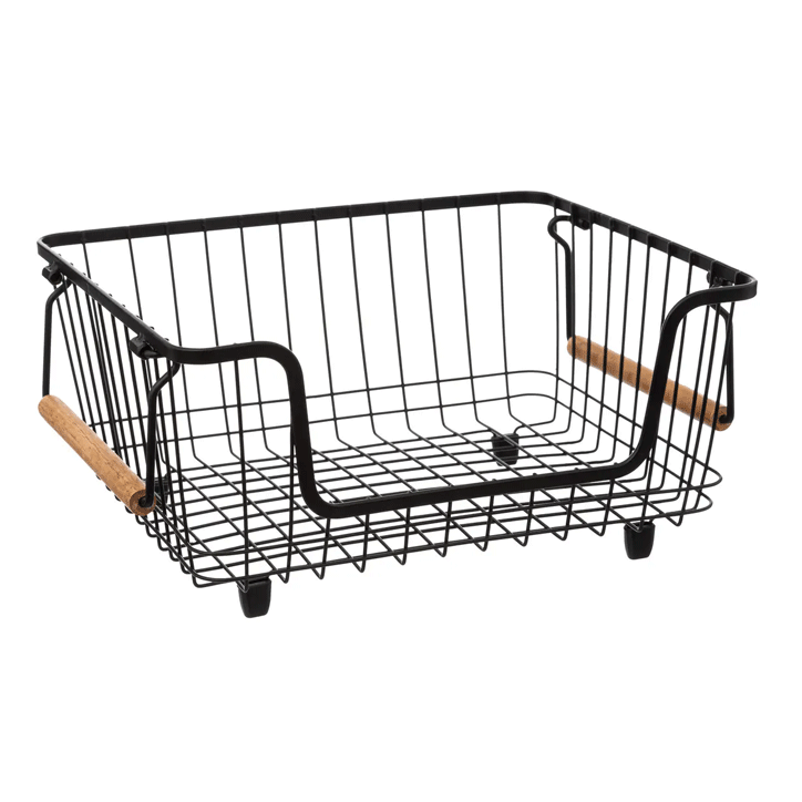 BLKWOOD MET STACK BASKET SIZEM