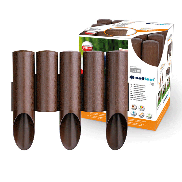 BORDER FENCE 25.5CMX2.3M BROWN