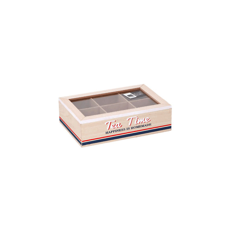 STORAGE BOX TEA TIME 40 2,50 ARTI CASA 24X16X7CM MDF BC