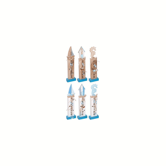 DECO STAND LED 11X42,5CM 4ASS 24 2,09 WOOD EXCL. 2XAA