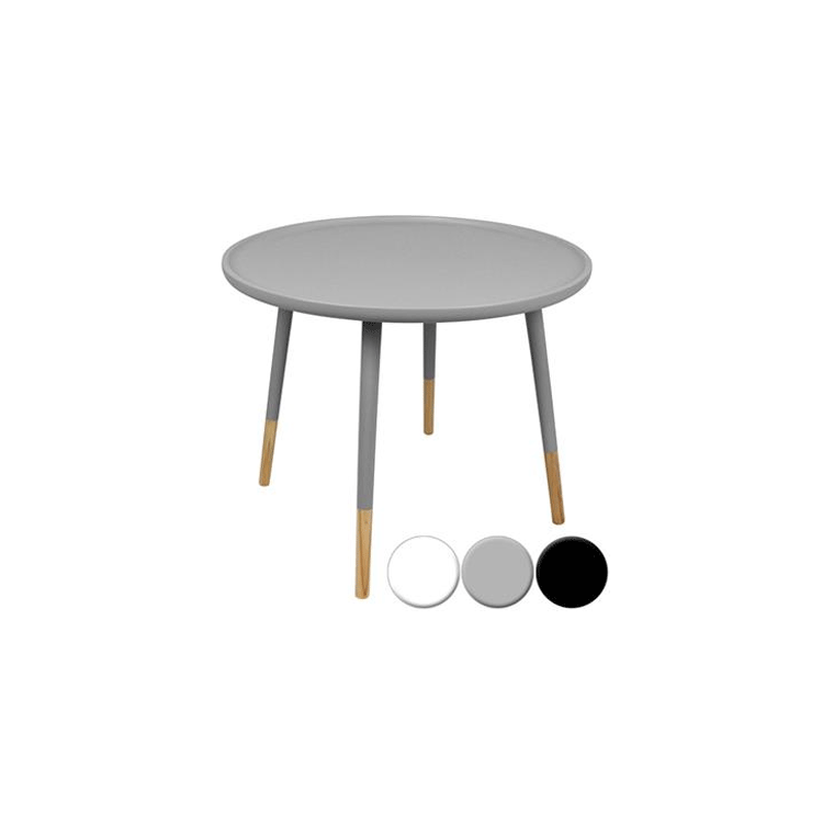 TABLE ROUND 60X60X48CM MDF 6 25,0 HOMESTYLE 3ASS CLR WBL