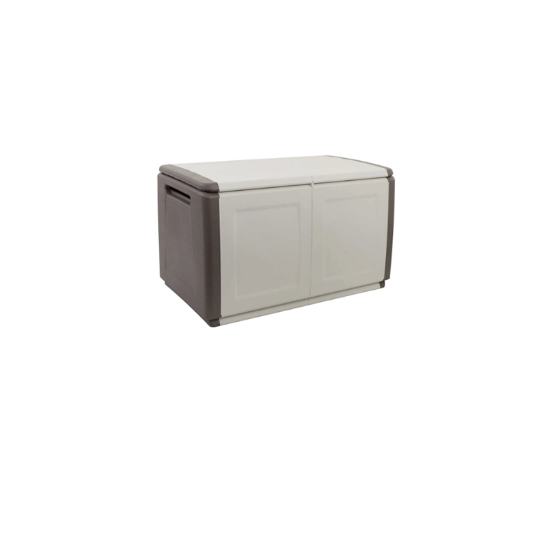 TRUNK PLASTIC 960X530X570MM DOVE GREY/WHITE
