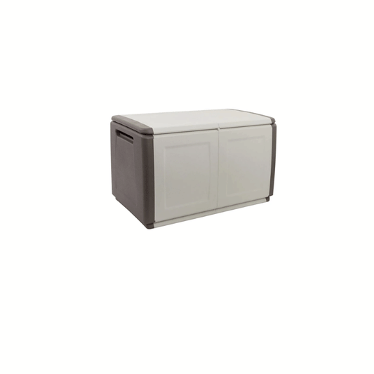 TRUNK PLASTIC 960X530X570MM DOVE GREY/WHITE