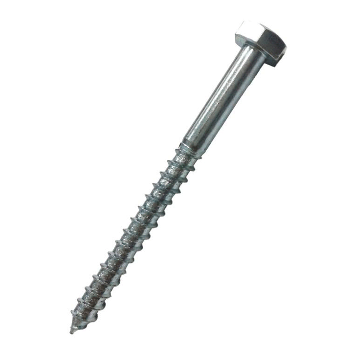 HEAD HEX WOOD SCREWS 10X180MM 50PCS ZPL DIN 571- UNI 704