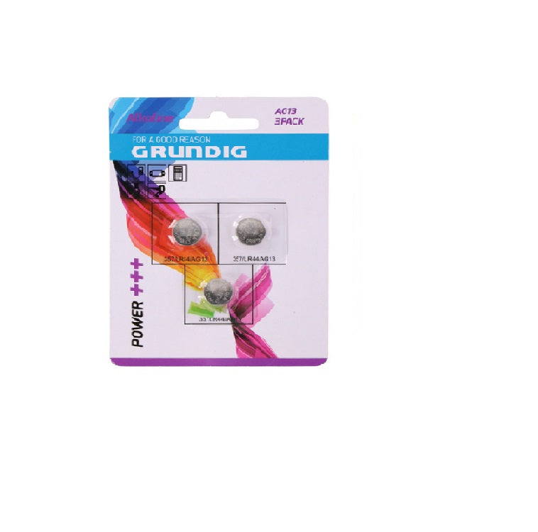 BATTERY BUTTONCELL LR44 3PCS