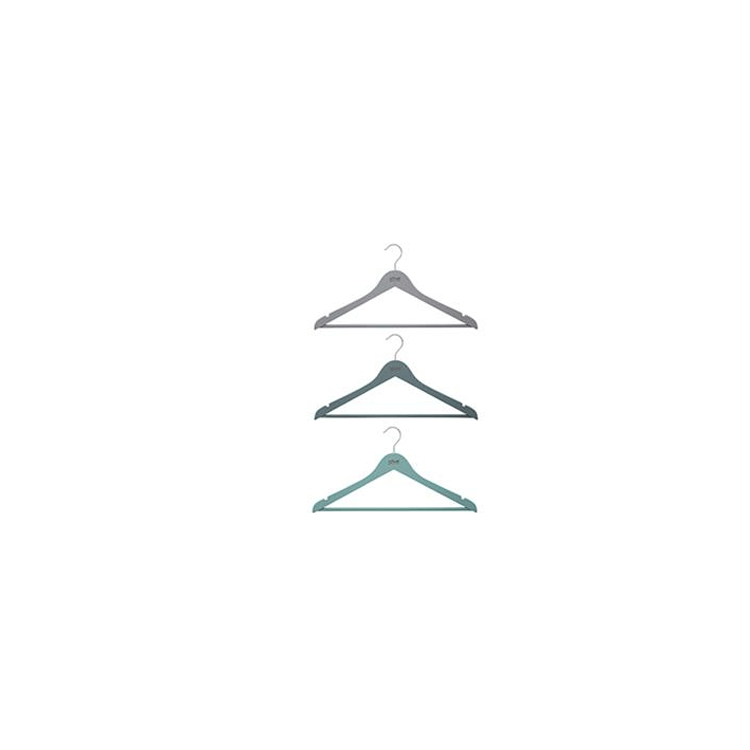 WOOD RUBBER HANGER X3 COLOR