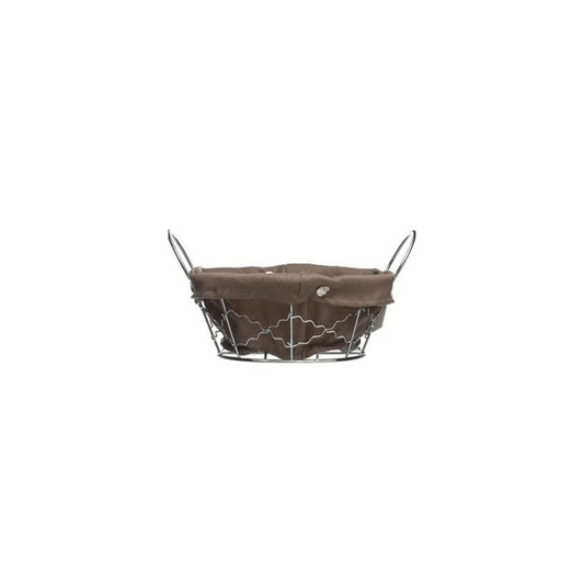 METAL BASKET +TEXTILE PM TAUPE