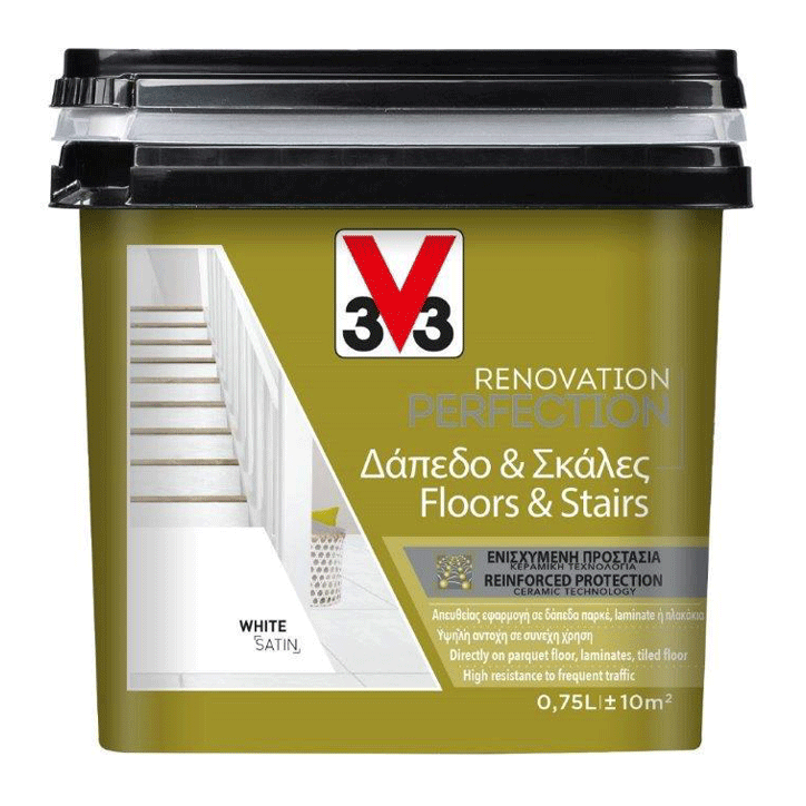 PAINT FLOORS & STAIRS WHITE RENOVATION V33 750ML