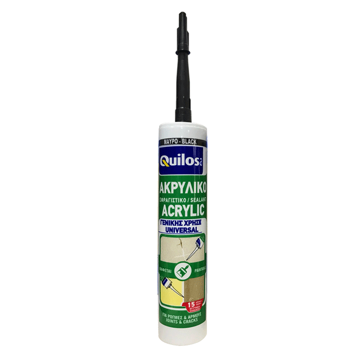 SEALANT ACRYLIC UNIVERSAL BLACK 300ML QUILOSA