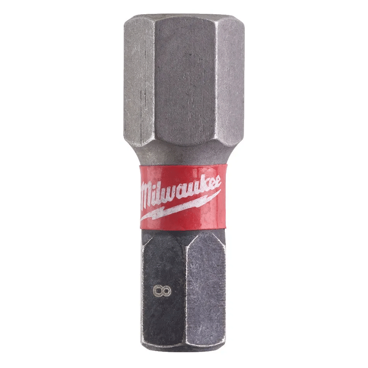 MILWAUKEE 8MM X 25MM HEX SHOCKWAVE BIT 2PCS
