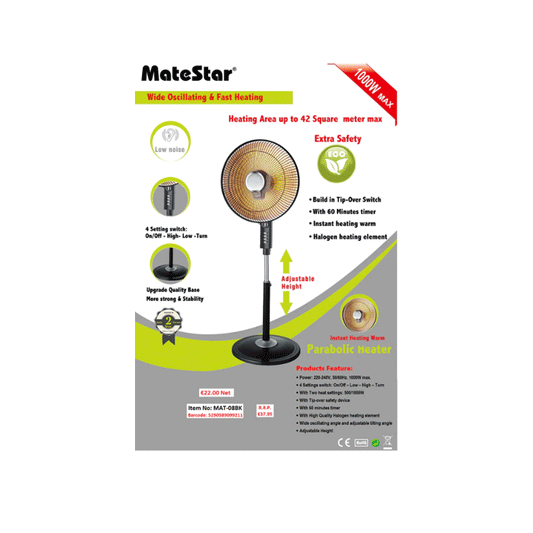 PARABOLIC HEATER 1000W MATESTAR